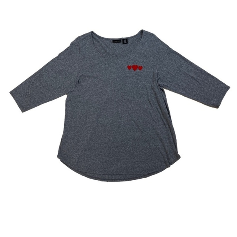 ⭐️ Tahari 3/4 sleeve crew-neck grey t-shirt- size 1X